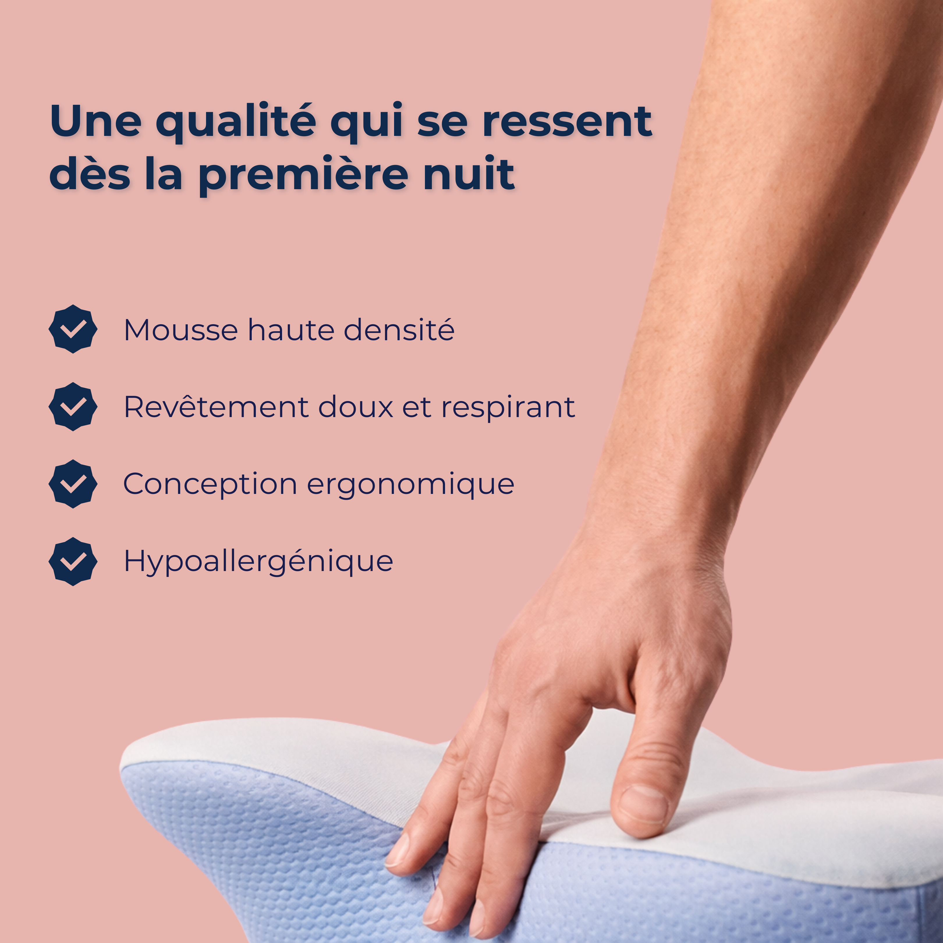 Oreiller Ergonomique à Mémoire De Forme