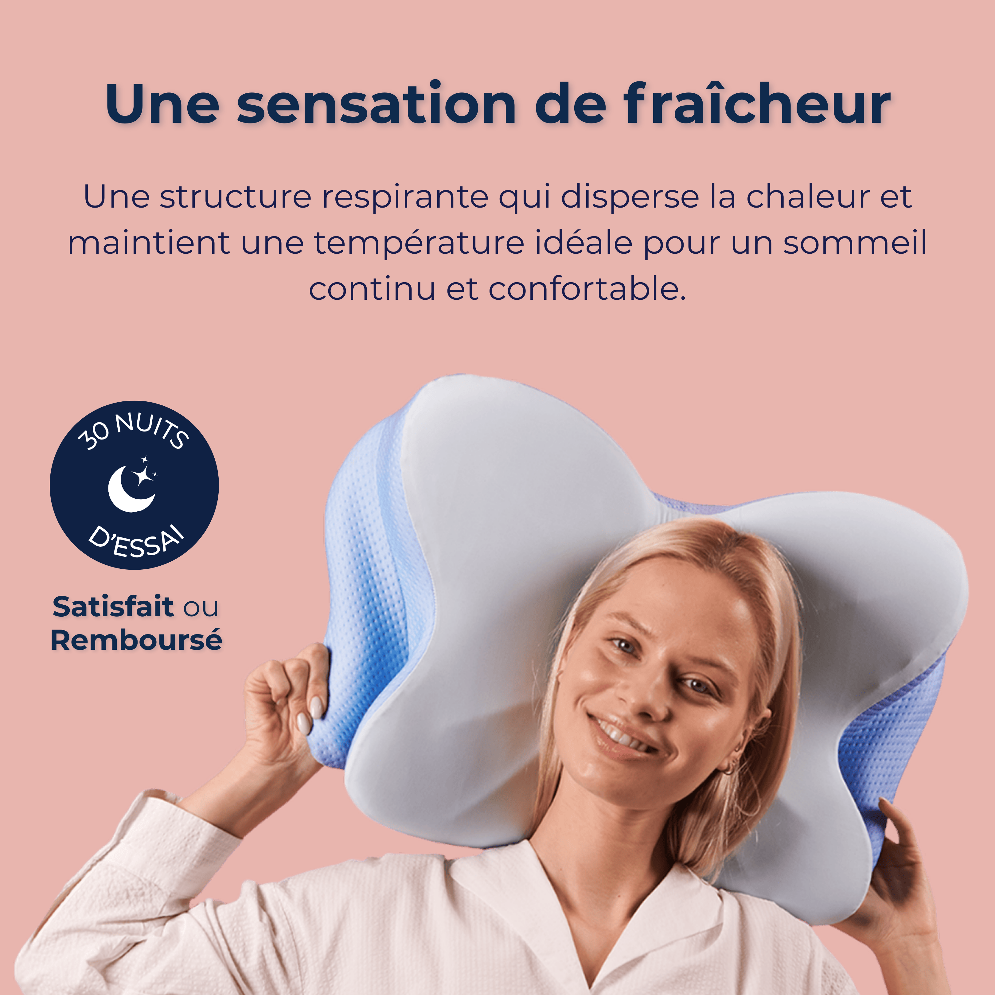 Oreiller Ergonomique Rafraîchissant